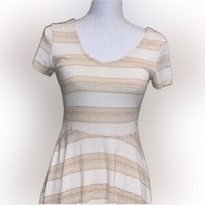 Romeo + Juliet Couture Dress - Sparkly Stripes and Scoop Neck Dress